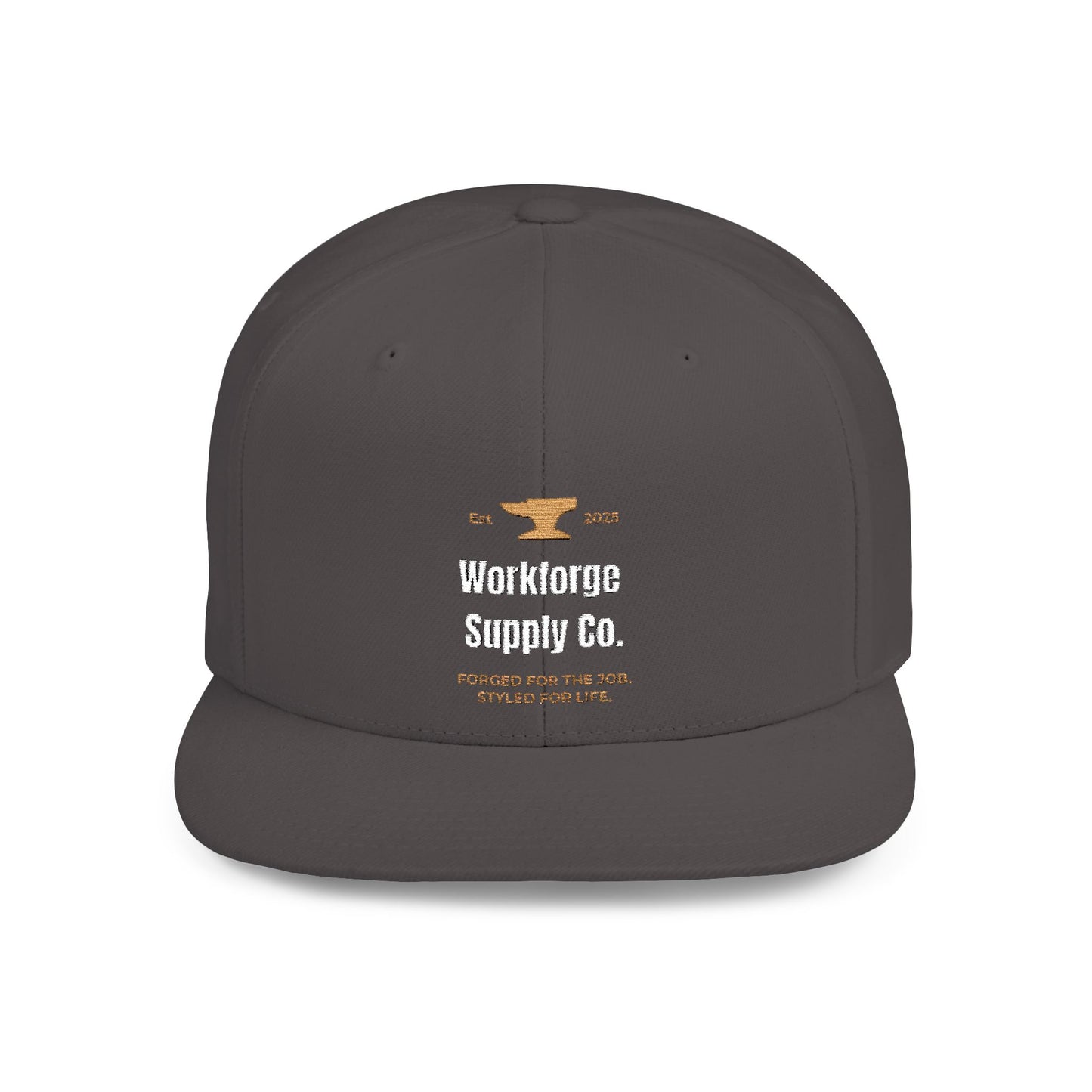 Workforge Supply, Co. | Embroidered Flat Bill Snapback Cap