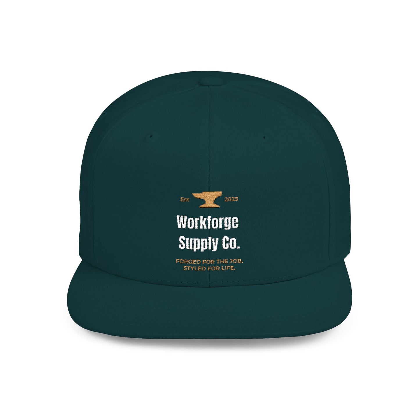 Workforge Supply, Co. | Embroidered Flat Bill Snapback Cap