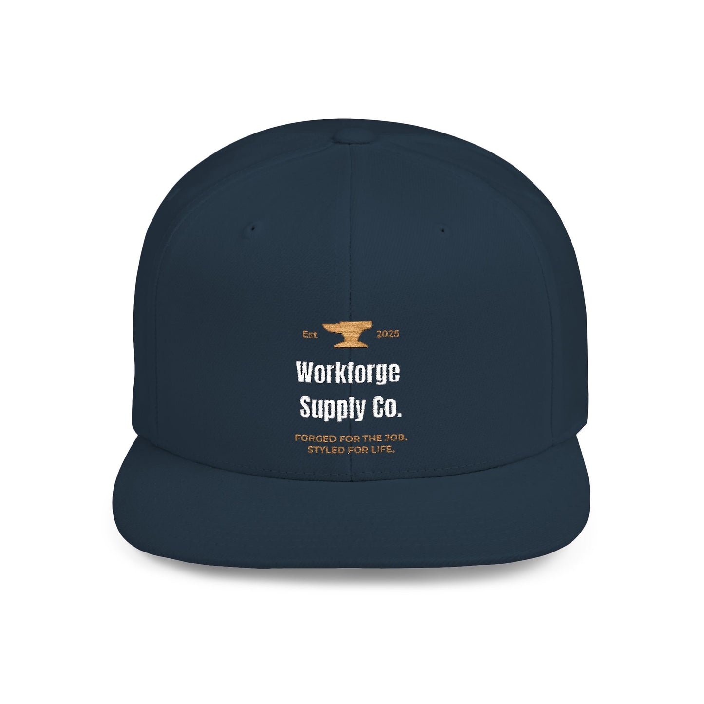 Workforge Supply, Co. | Embroidered Flat Bill Snapback Cap