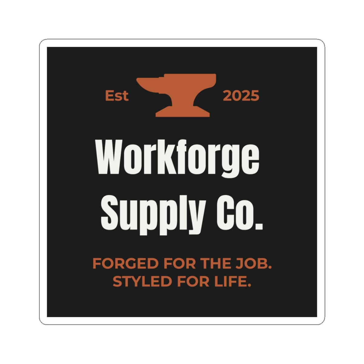 Workforge Supply Co. Sticker – Blue Collar Tradesman Decal | Durable Vinyl Shop Sticker for Toolboxes, Laptops & Gear