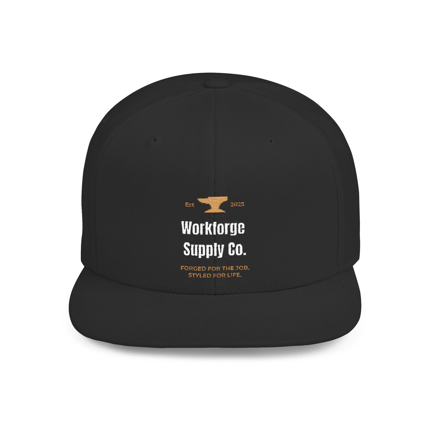 Workforge Supply, Co. | Embroidered Flat Bill Snapback Cap