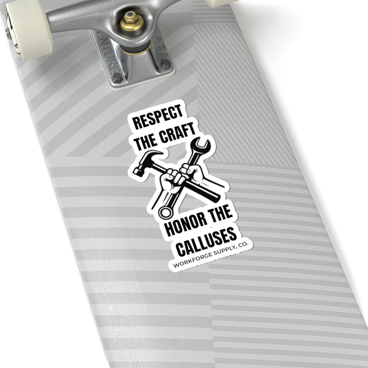 Respect the Craft Honor the Calluses Sticker – Tradesman Toolbox Decal | Workforge Supply Co. Blue Collar Vinyl Sticker