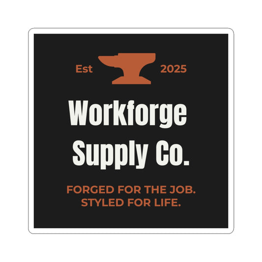Workforge Supply Co. Sticker – Blue Collar Tradesman Decal | Durable Vinyl Shop Sticker for Toolboxes, Laptops & Gear