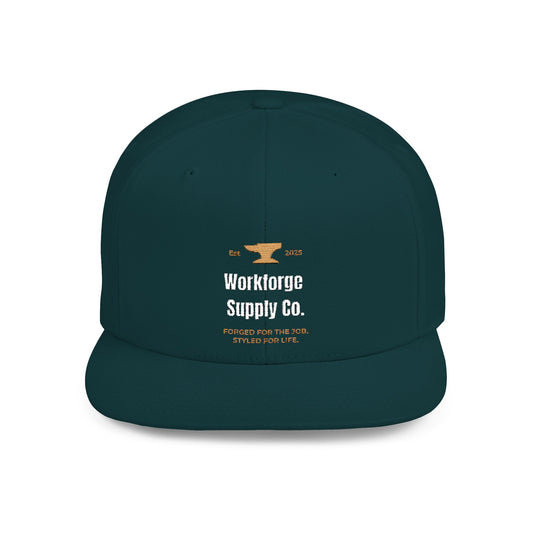 Workforge Supply, Co. | Embroidered Flat Bill Snapback Cap