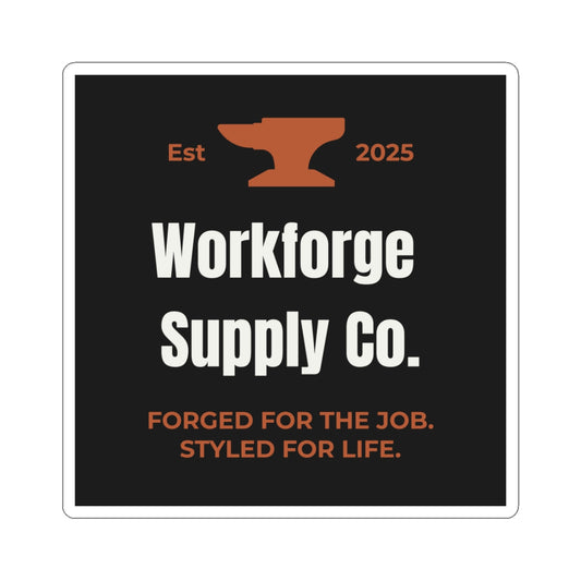 Workforge Supply Co. Sticker – Blue Collar Tradesman Decal | Durable Vinyl Shop Sticker for Toolboxes, Laptops & Gear
